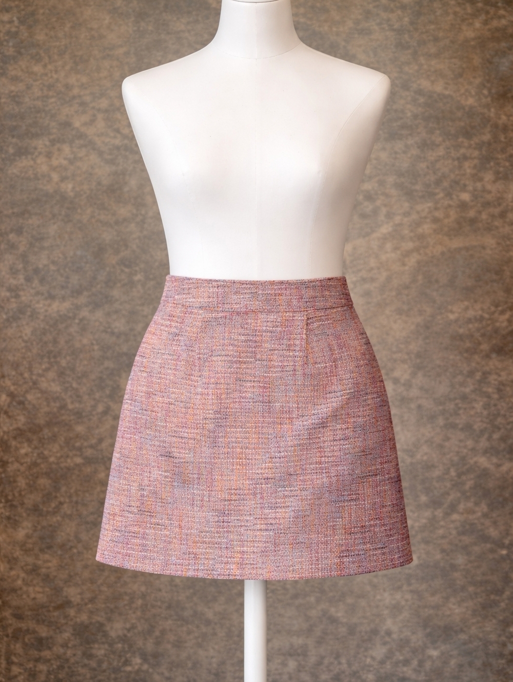LOFT Lavender/pink/Peach Tweed Mini Skirt
